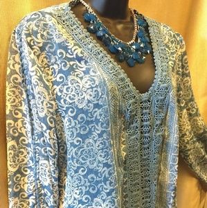 BOHO Split Sleeve Pattern Blouse